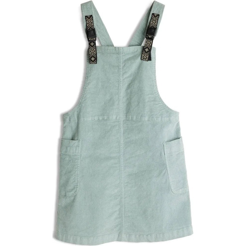 KAVU June Jumper Dress Corduroy Overall Pinafore Chinois Green Medium